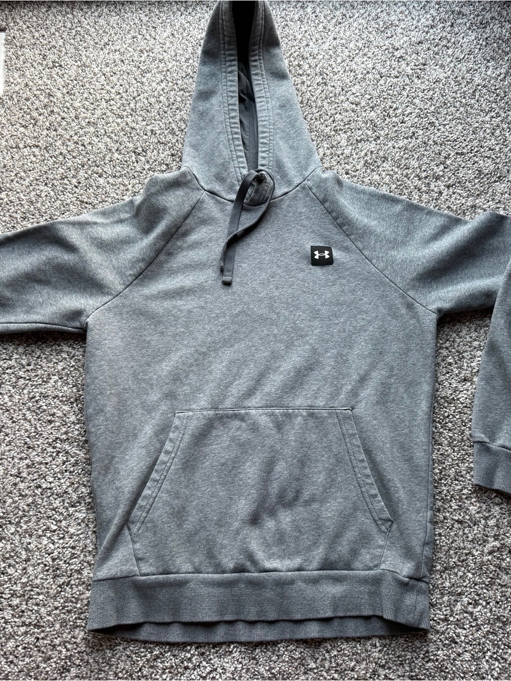 Under Armour Men's Heather Gray Hooded Pullover Sweatshirt